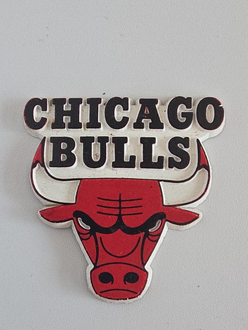 Vintage 1980's NBA Chicago Bulls Logo Rubber Magnet